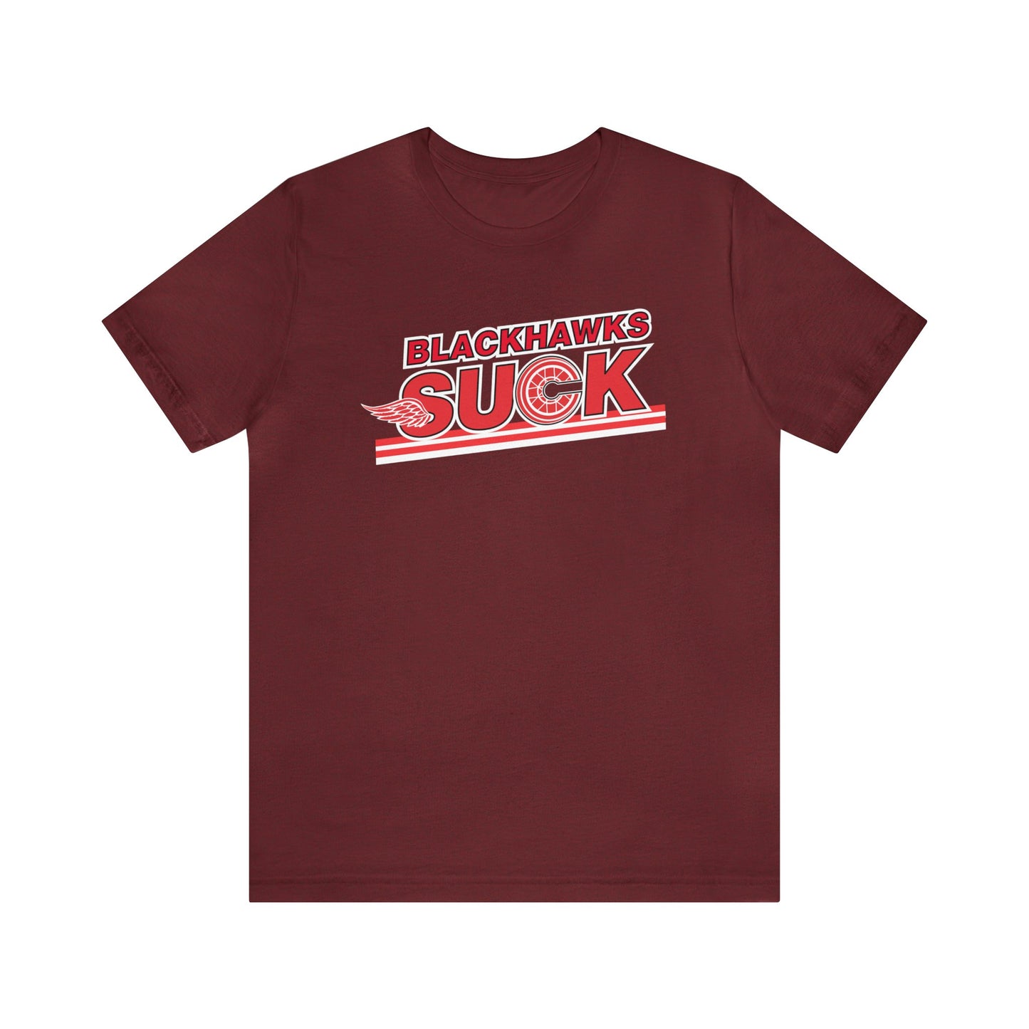 Blacc Howks Suck (for Detroit fans) - Unisex Jersey Short Sleeve Tee