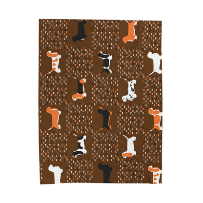 Basset Hounds (various coats pattern) - Velveteen Plush Blanket