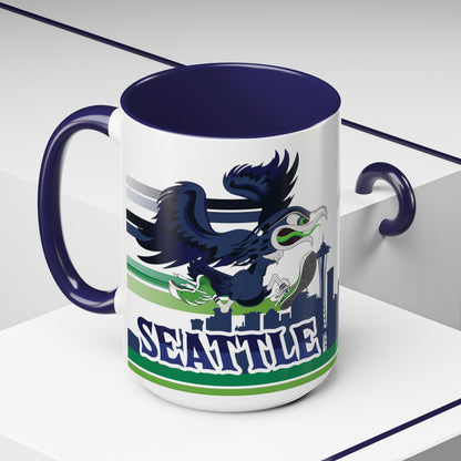 Gas Pump Seahawk (for Seattle fans) - Accent Coffee Mug, 11oz