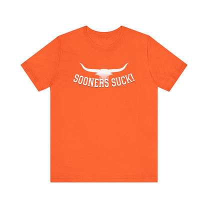 Okies Suck (for Longhorn fans) - Unisex Jersey Short Sleeve Tee