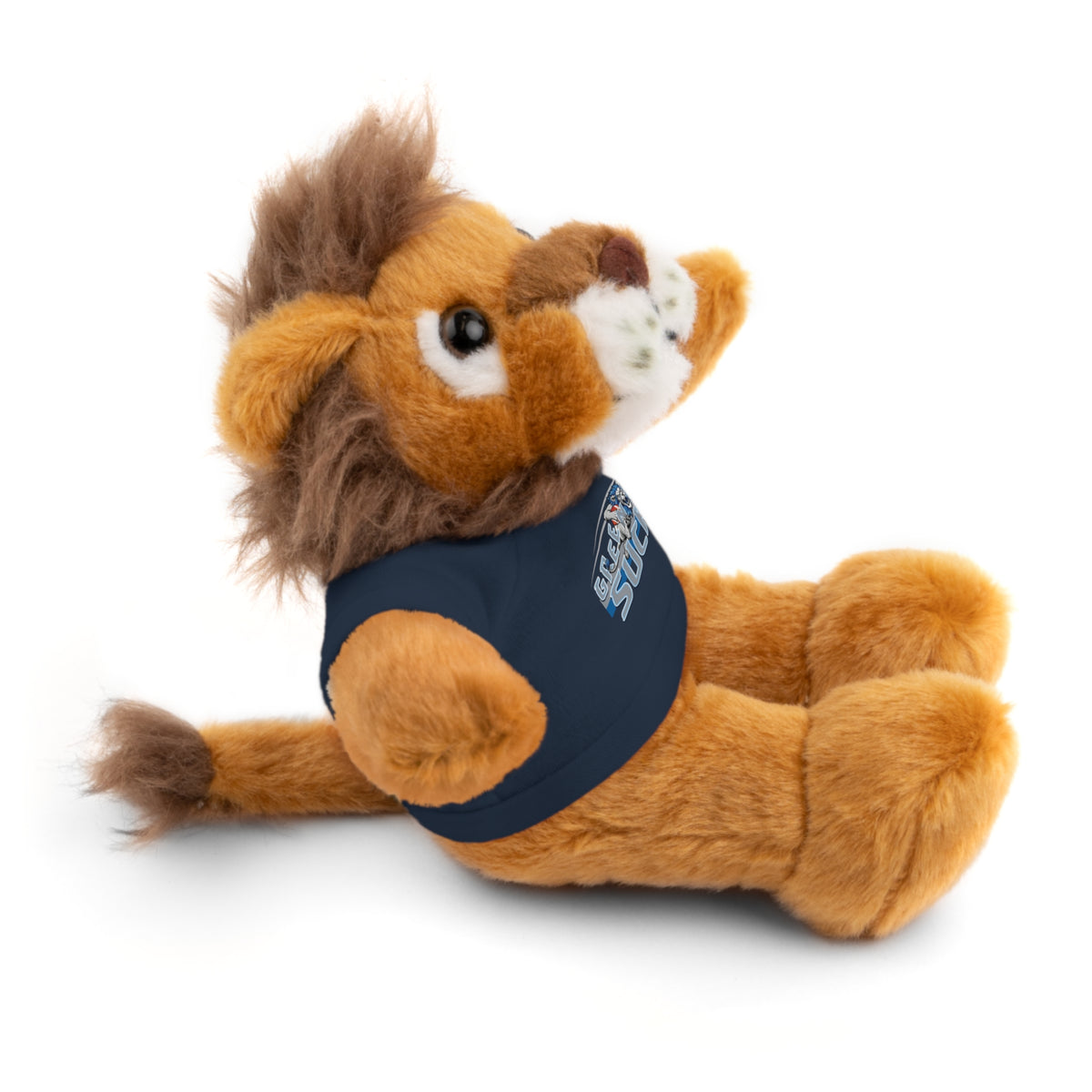 Lion Wearing a Hater Tee — Soft Stuffed Animal Gift