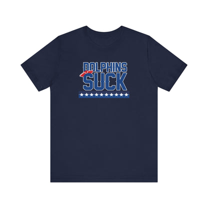 Shiny Mammal Fish Suck (for New England fans) - Unisex Jersey Short Sleeve Tee
