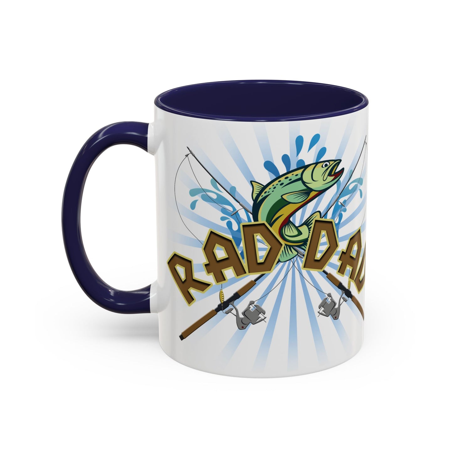 Rad Dad (fishing) - Accent Coffee Mug, 11oz