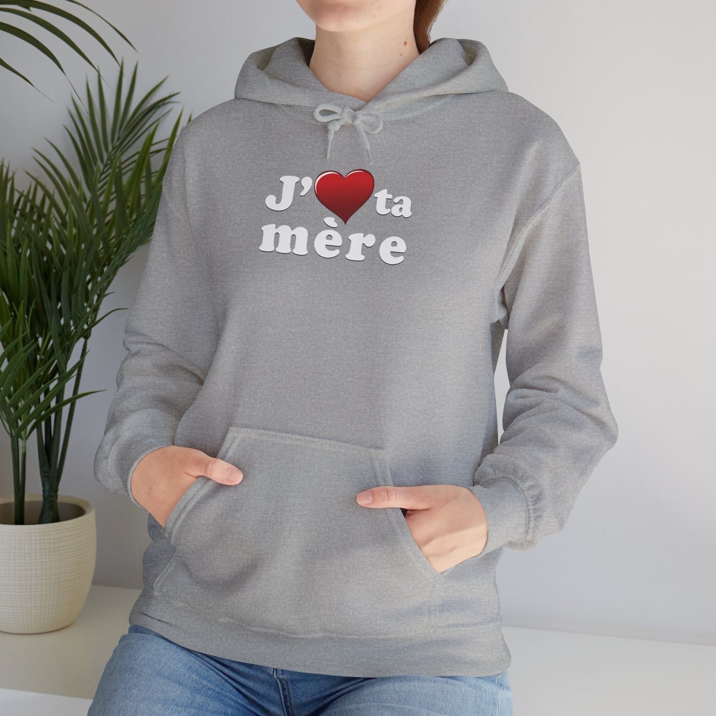 J' ♥ te mère - Unisex Heavy Blend™ Hooded Sweatshirt