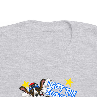 'I Got The Zoomies' Basset Hound In A Racecar - Toddler Tee