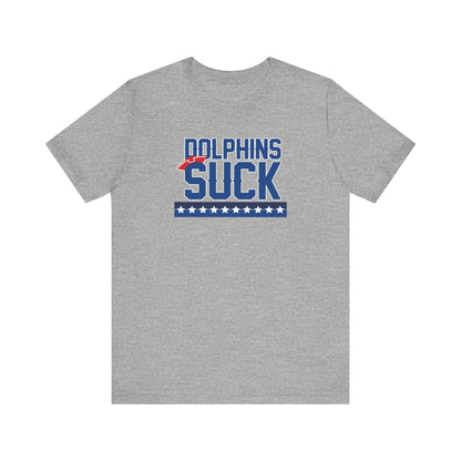 Shiny Mammal Fish Suck (for New England fans) - Unisex Jersey Short Sleeve Tee