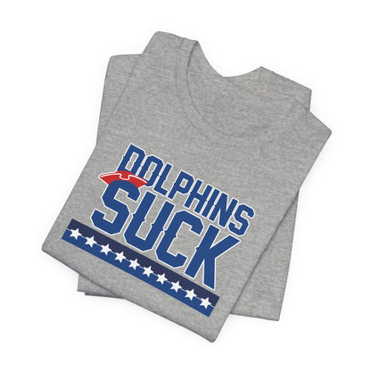 Shiny Mammal Fish Suck (for New England fans) - Unisex Jersey Short Sleeve Tee