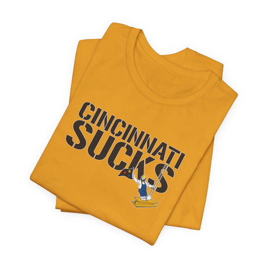Cincy Sucks (for Pittsburgh fans) - Unisex Jersey Short Sleeve Tee