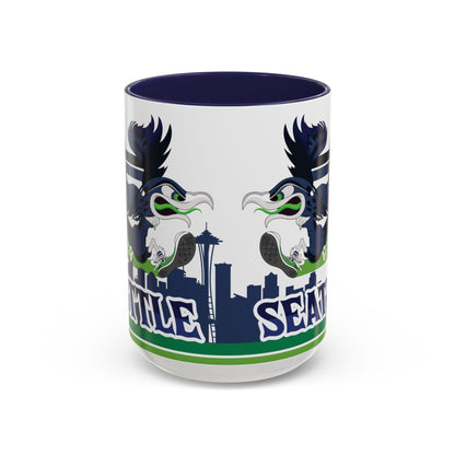 Gas Pump Seahawk (for Seattle fans) - Accent Coffee Mug, 11oz