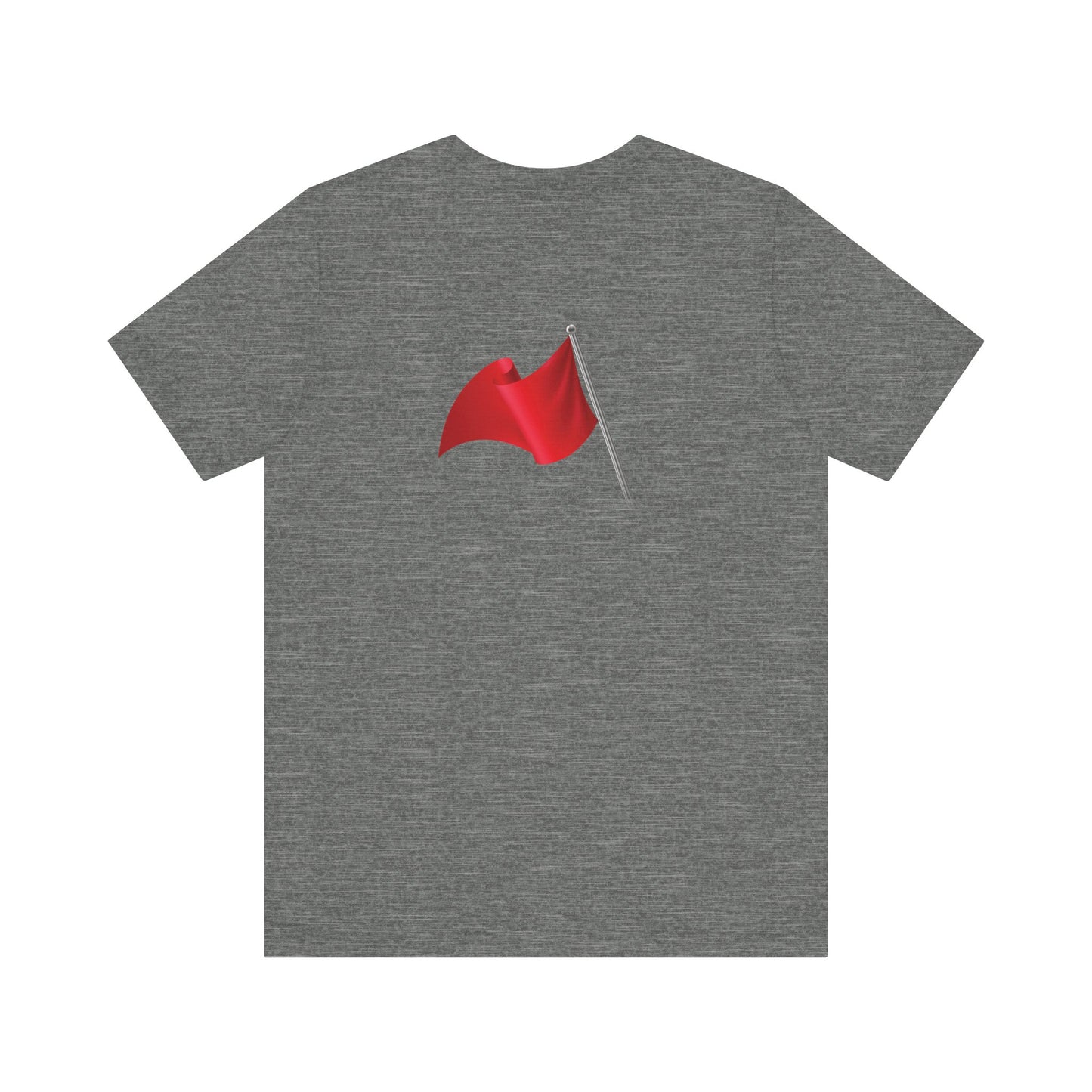 Walking Red Flag (flag front & flag reversed on back)  - Unisex Jersey Short Sleeve Tee