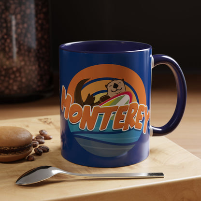 Board Bandit, Monterey, California -  Surfboard Stealing Otter - Accent Coffee Mug – 11/15oz