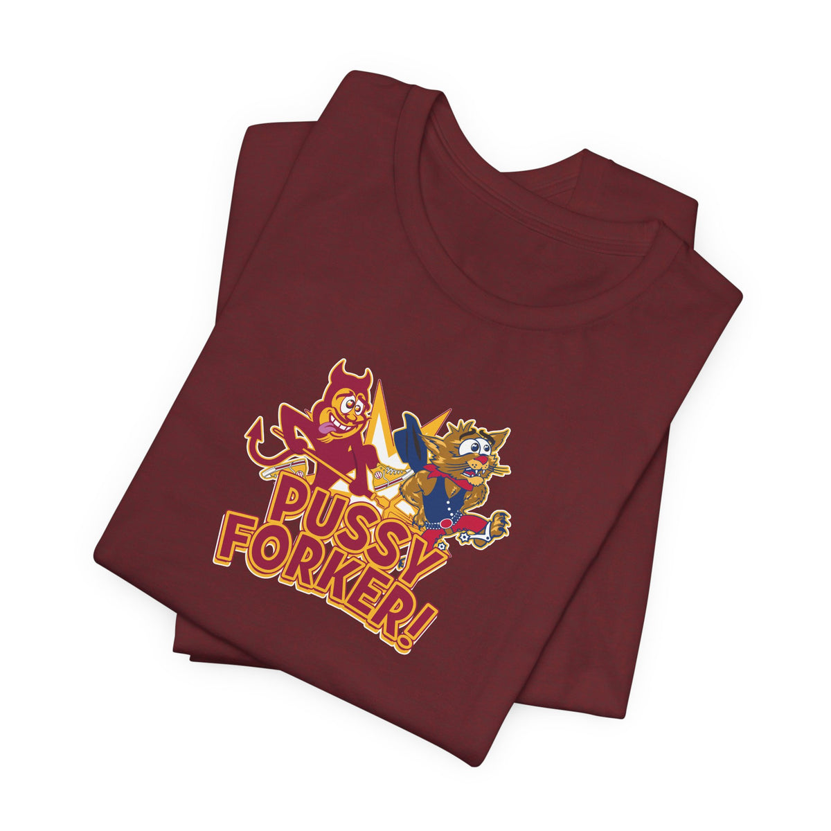 Pussycat Forker (for Tempe fans) - Unisex Jersey Short Sleeve Tee