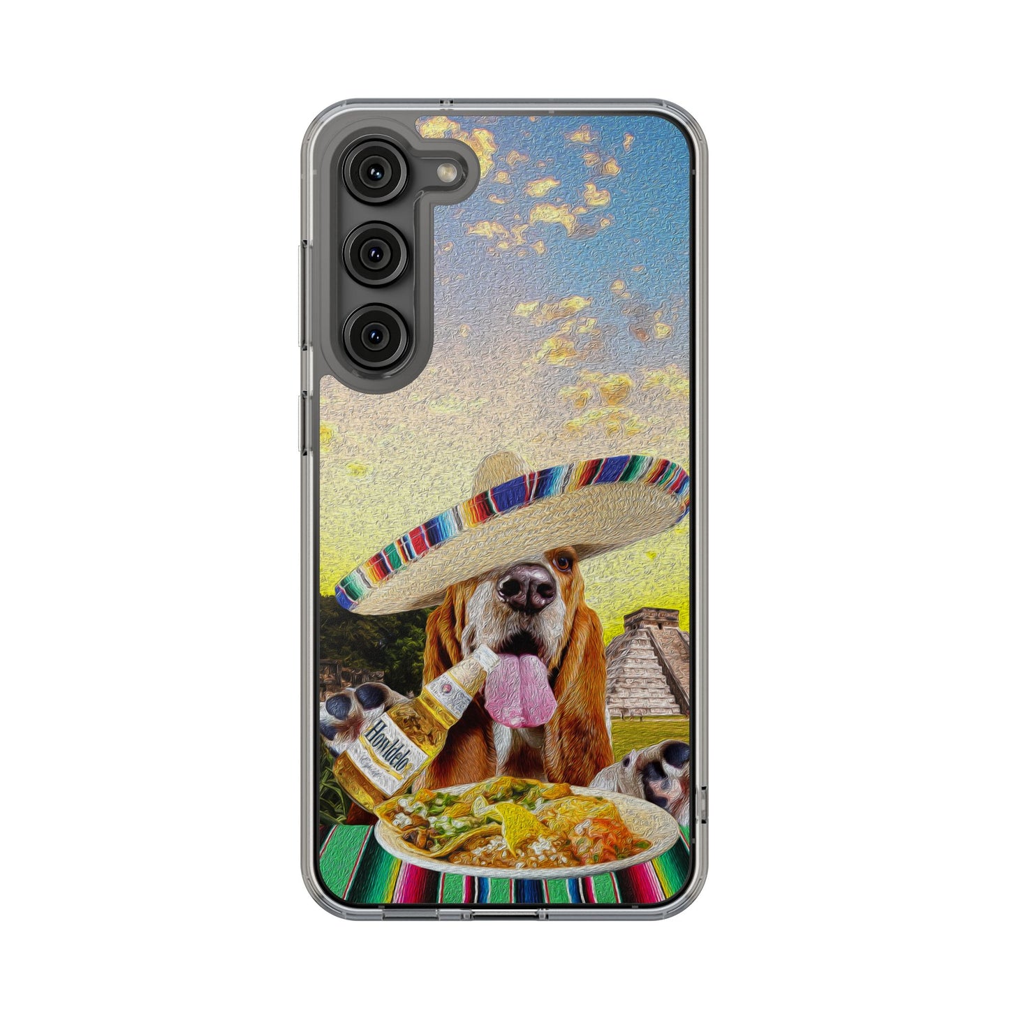 Basset Hound Eating Mexican Cuisine In Mexico - Clear Case