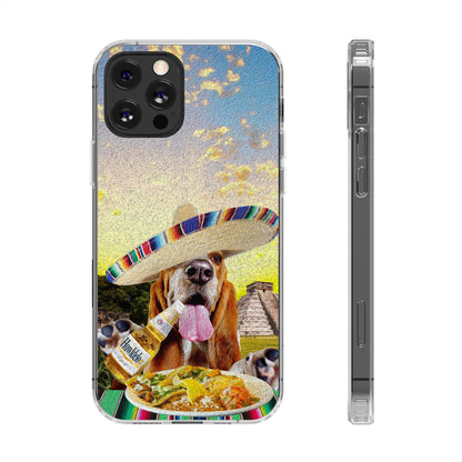 Basset Hound Eating Mexican Cuisine In Mexico - Clear Case