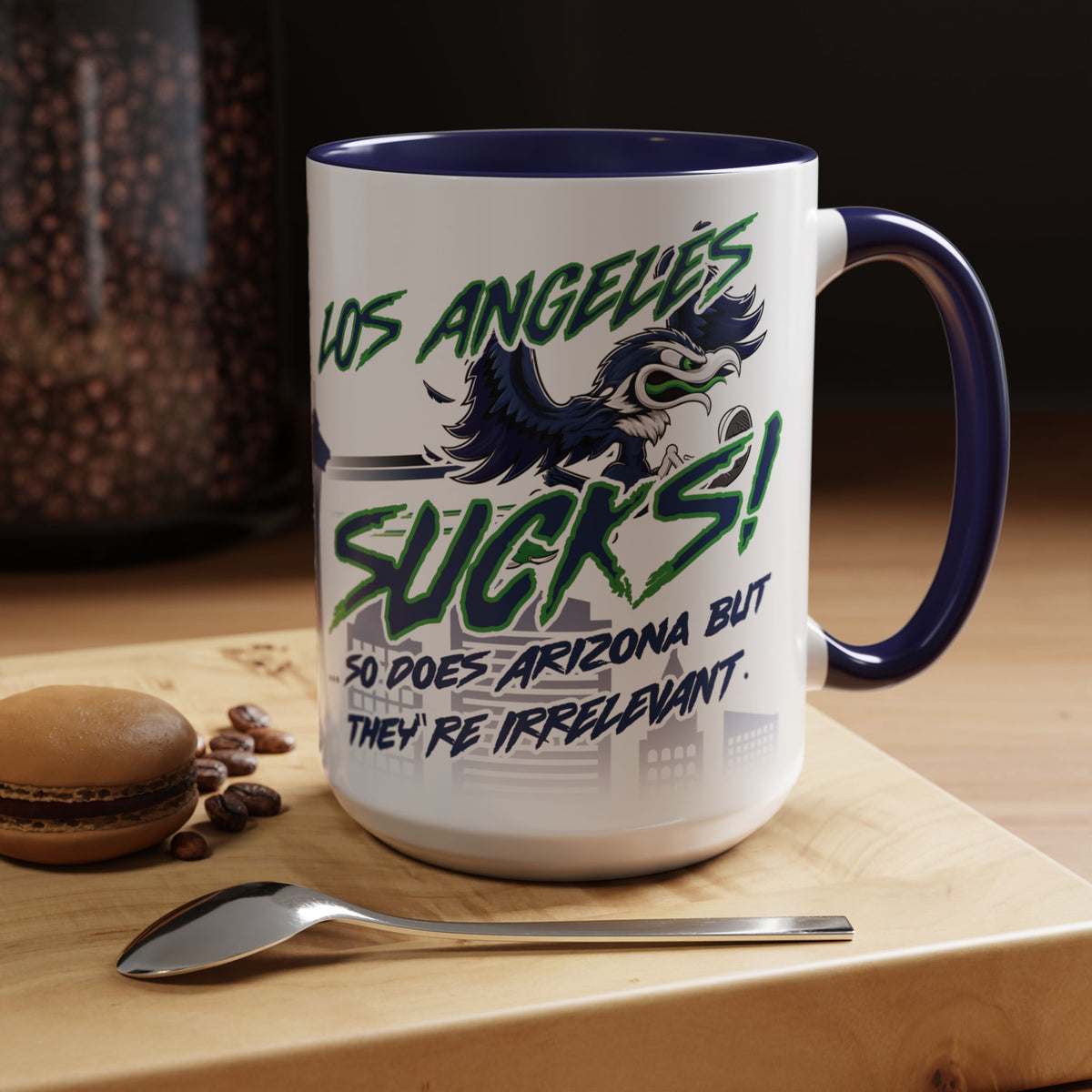 Double Hater Mug (for Seattle fans) - Accent Coffee Mug, 11oz