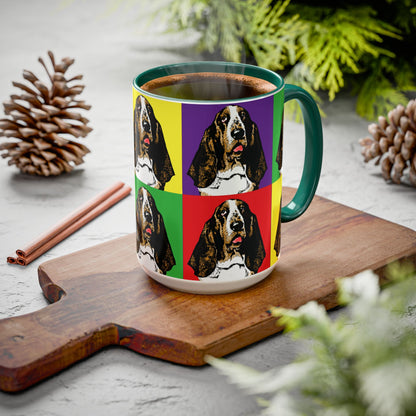 Basset Hound Pop Art - Colorful Coffee Mugs, 11oz