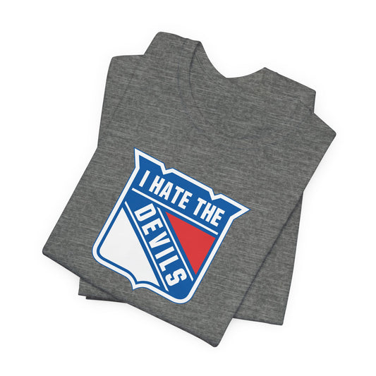I Hate That Jersey Team (for Rangers fans) - Unisex Jersey Short Sleeve Tee