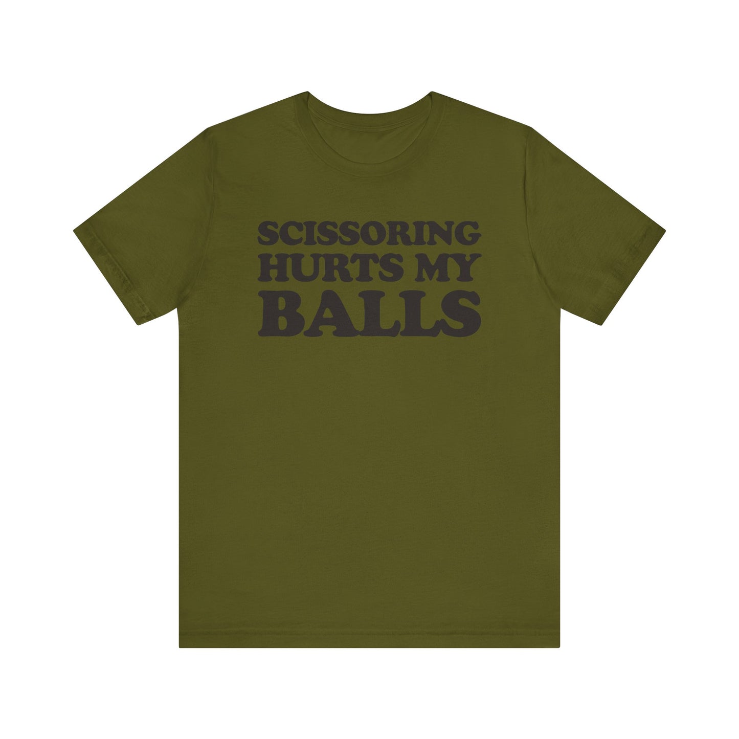 Scissoring Hurts My Balls - Unisex Jersey Short Sleeve Tee