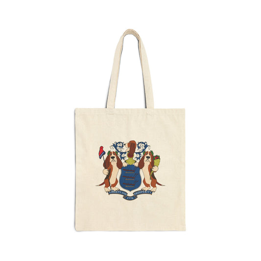 New Jersey Basset Hounds - Cotton Canvas Tote Bag