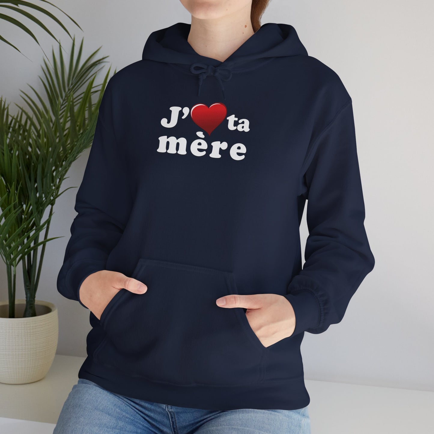 J' ♥ te mère - Unisex Heavy Blend™ Hooded Sweatshirt