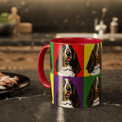 Basset Hound Pop Art - Colorful Coffee Mugs, 11oz