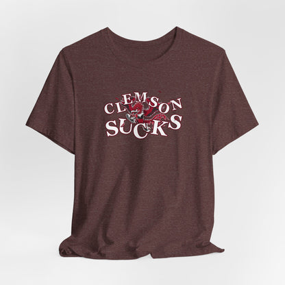Clemson Sucks (for South Carolina fans) -   Crazy Fighting Rooster T-Shirt
