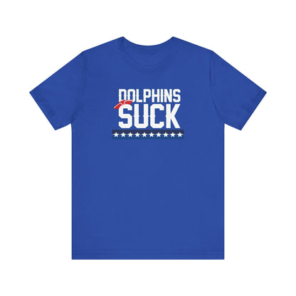 Shiny Mammal Fish Suck (for New England fans) - Unisex Jersey Short Sleeve Tee