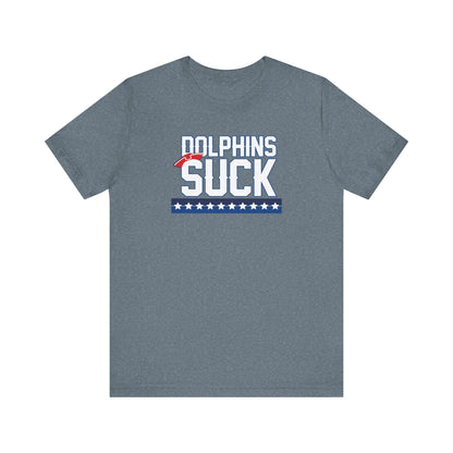 Shiny Mammal Fish Suck (for New England fans) - Unisex Jersey Short Sleeve Tee