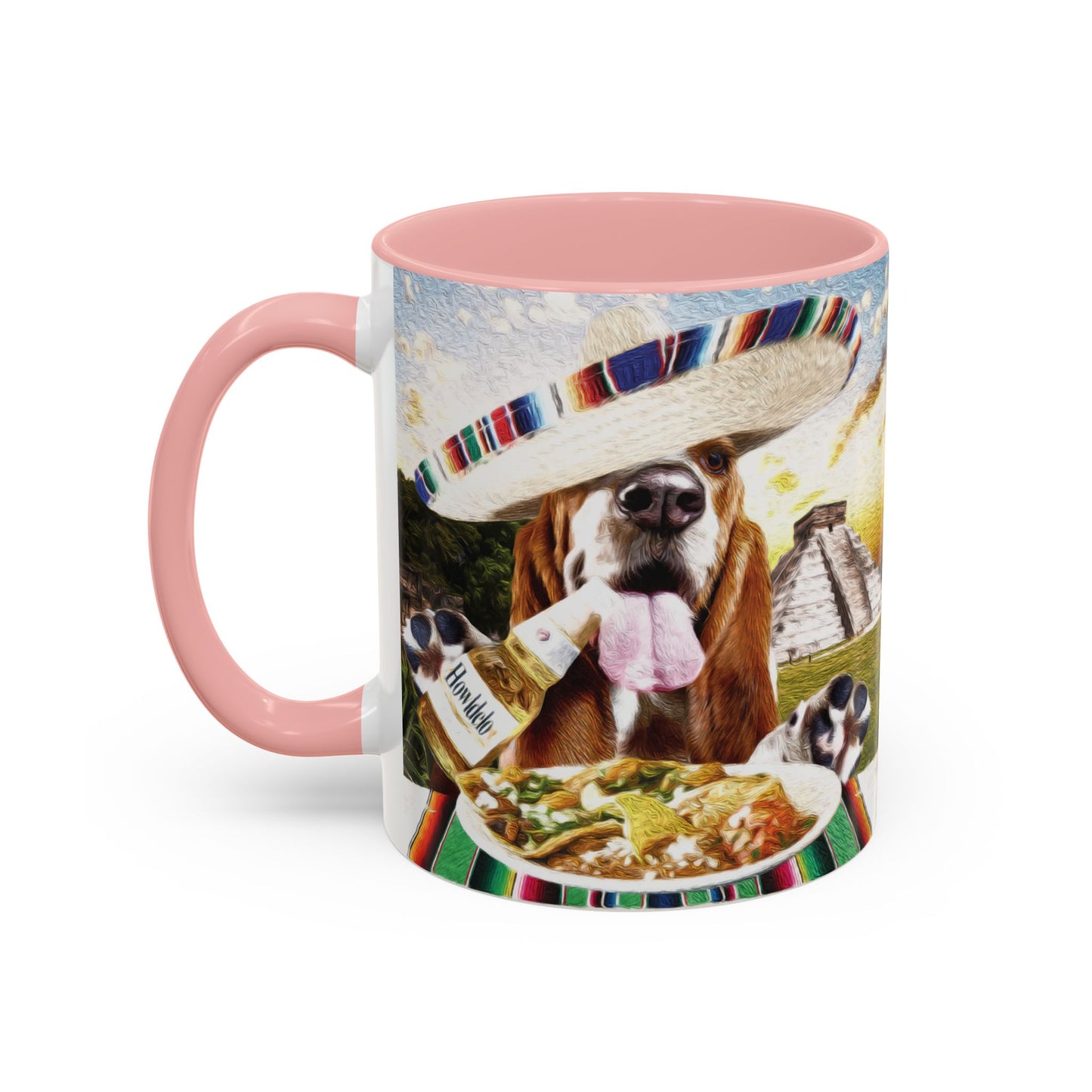 Basset Hound Eating @ a Mexican ruins site - Coffee Mug - Perfect for Dog Lovers, Coffee Enthusiasts, Gifts, Home Decor, and More