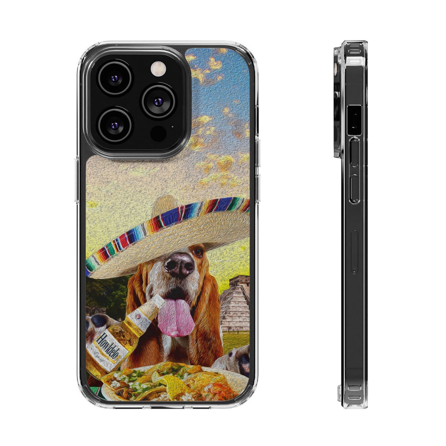 Basset Hound Eating Mexican Cuisine In Mexico - Clear Case