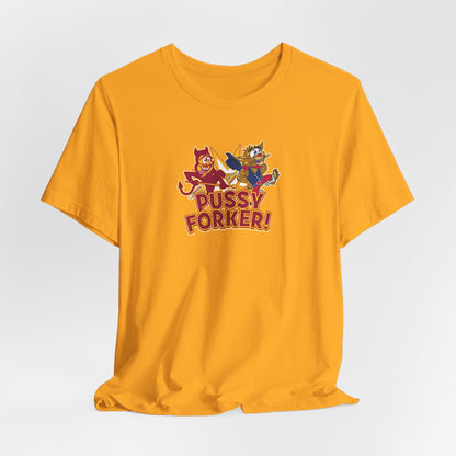Pussycat Forker (for Tempe fans) - Unisex Jersey Short Sleeve Tee