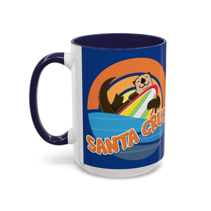 Board Bandit, Santa Cruz, California -  Surfboard Stealing Otter - Accent Coffee Mug – 11/15oz