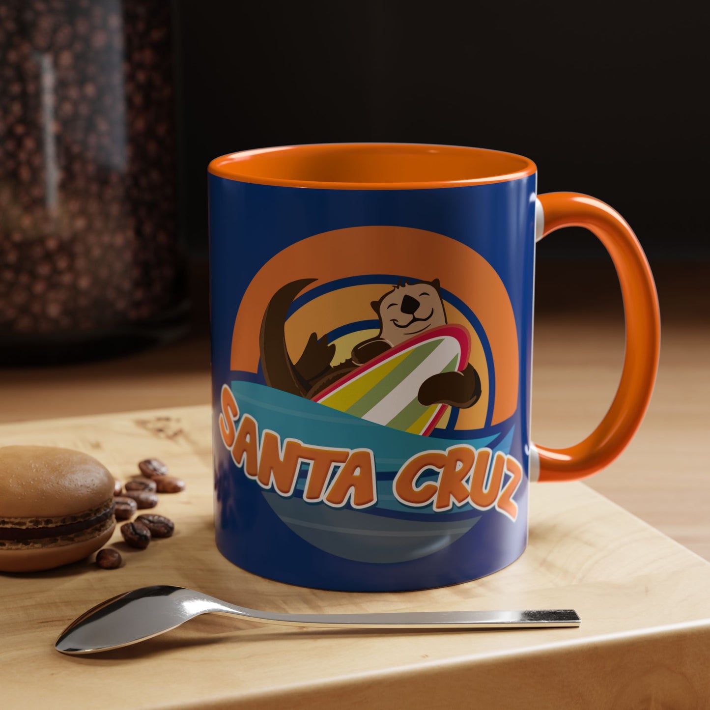 Board Bandit, Santa Cruz, California -  Surfboard Stealing Otter - Accent Coffee Mug – 11/15oz