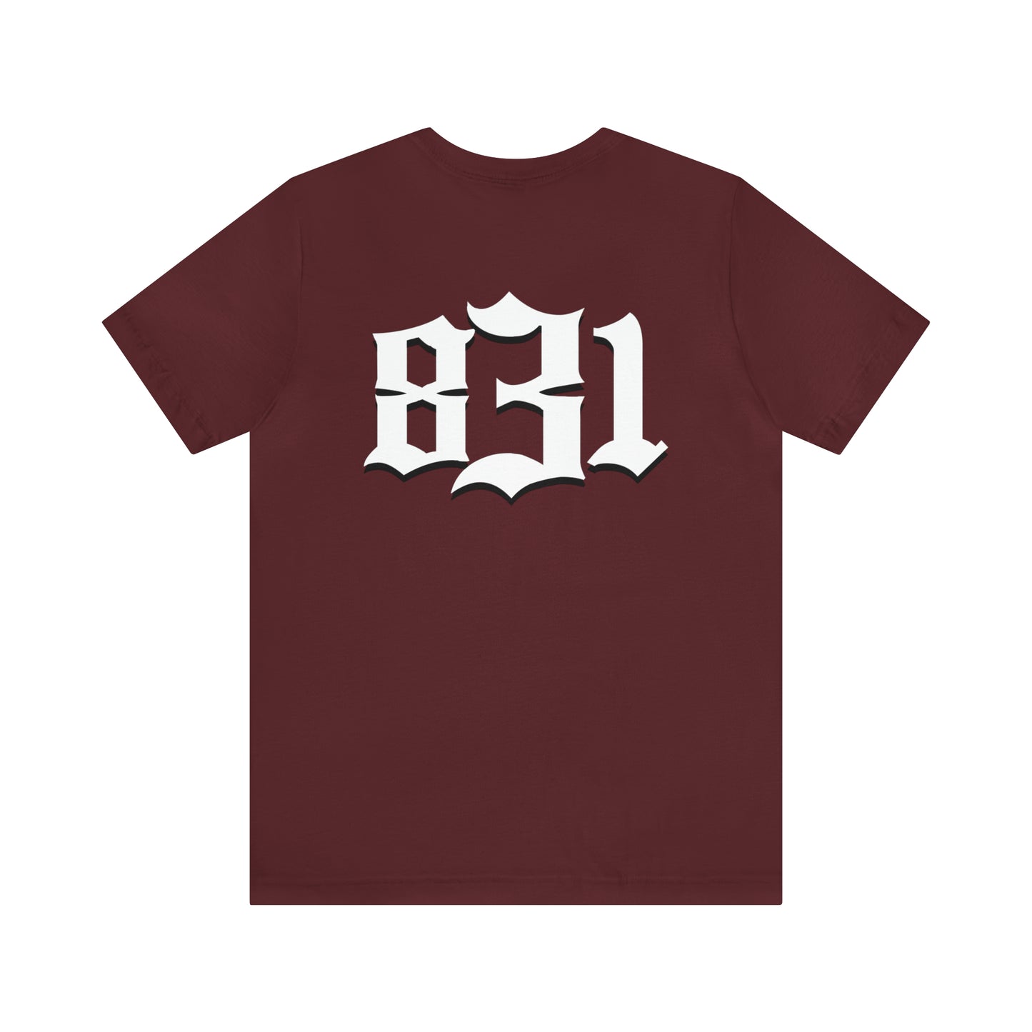 Salas (831) in White Ink - Salinas, California - Unisex Jersey Short Sleeve Tee