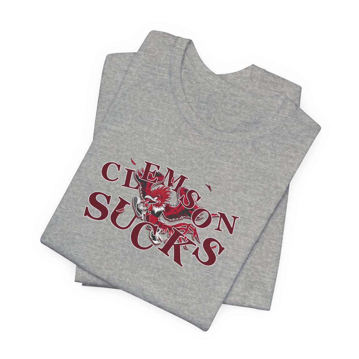 Clemson Sucks (for South Carolina fans) -   Crazy Fighting Rooster T-Shirt
