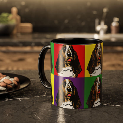 Basset Hound Pop Art - Colorful Coffee Mugs, 11oz