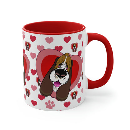 Hearts, Hounds & Paw Prints - Accent Mug