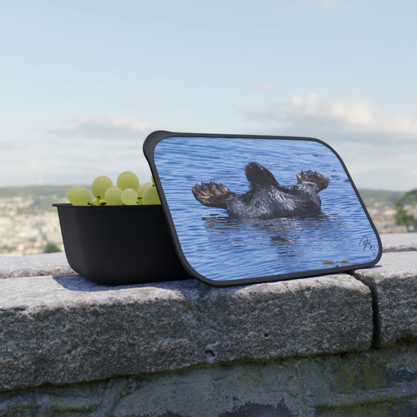 Sea Otter Butt - PLA Bento Box with Band and Utensils
