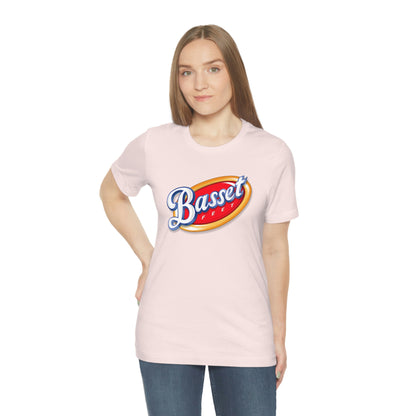 Basset Feet Corn Chips Logo - Unisex Jersey Short Sleeve Tee