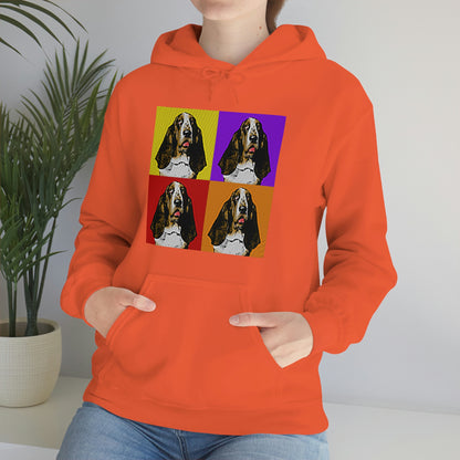 Basset Pop Art - Unisex Heavy Blend™ Hooded Sweatshirt