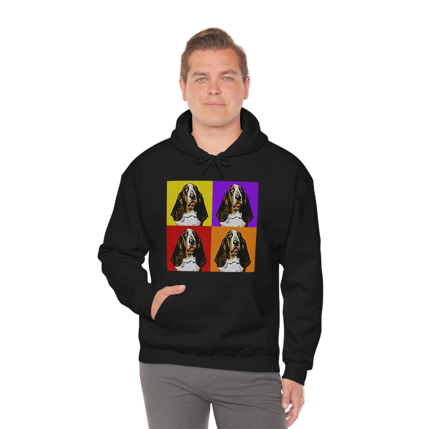 Basset Pop Art - Unisex Heavy Blend™ Hooded Sweatshirt