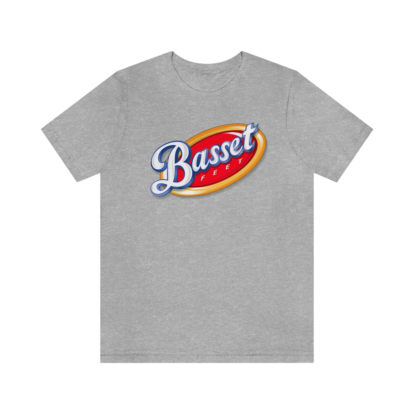 Basset Feet Corn Chips Logo - Unisex Jersey Short Sleeve Tee