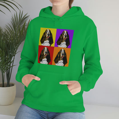 Basset Pop Art - Unisex Heavy Blend™ Hooded Sweatshirt