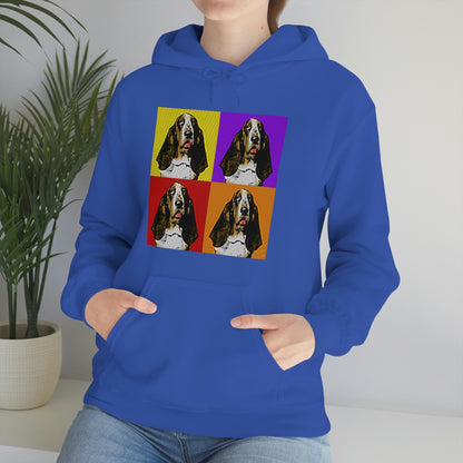 Basset Pop Art - Unisex Heavy Blend™ Hooded Sweatshirt