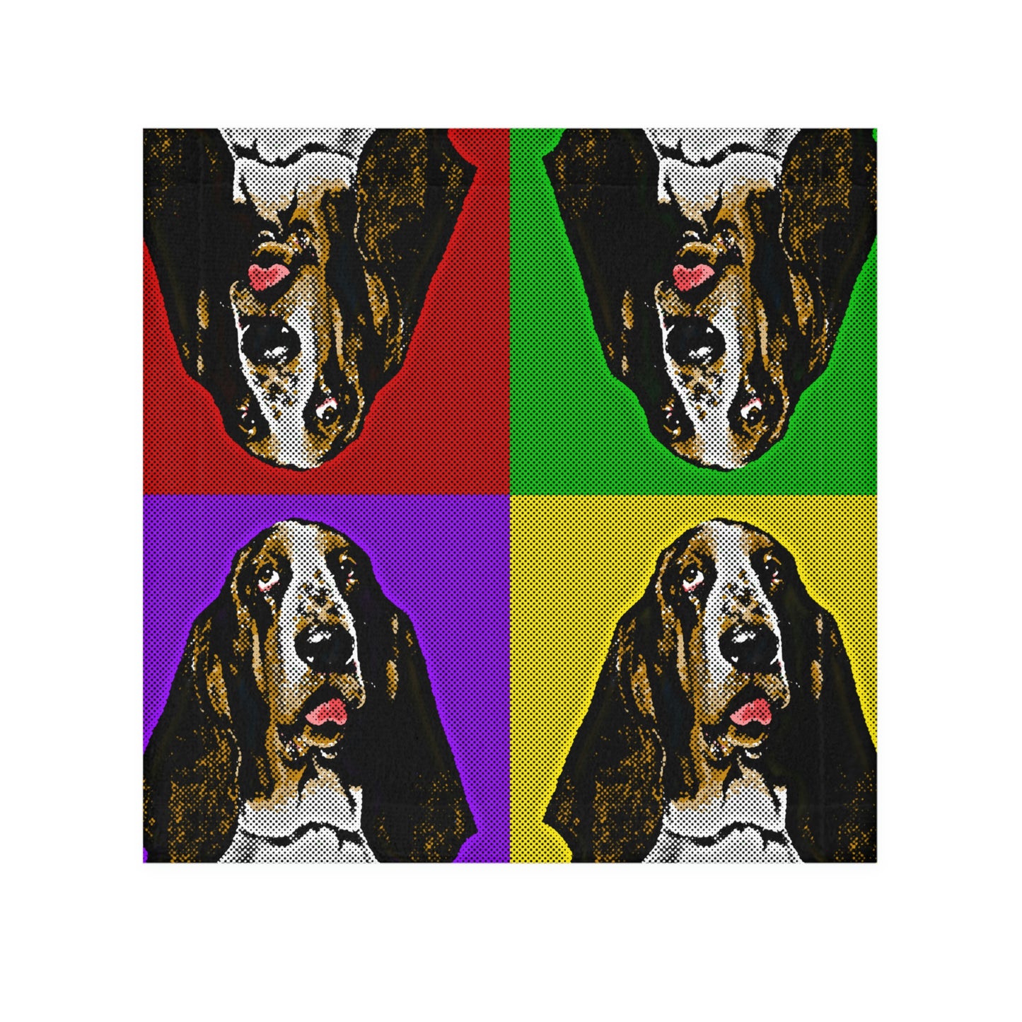 Basset Pop Art - Face Towel