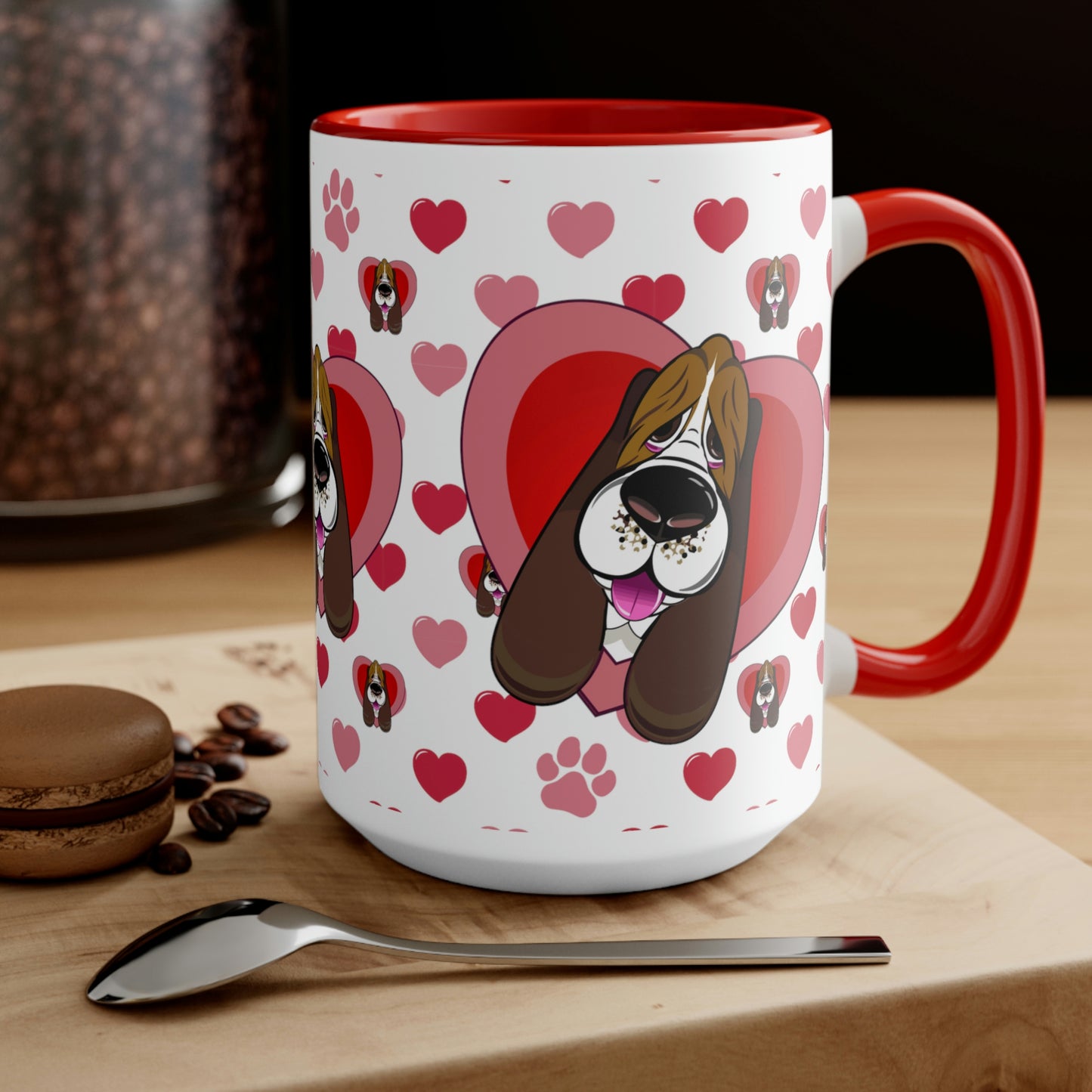 Hearts, Hounds & Paw Prints - Accent Mug