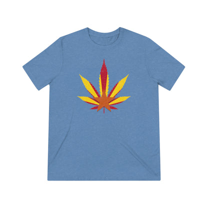 Arizona Cannabis Flag Leaf - Unisex Triblend Tee