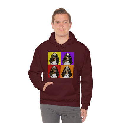 Basset Pop Art - Unisex Heavy Blend™ Hooded Sweatshirt