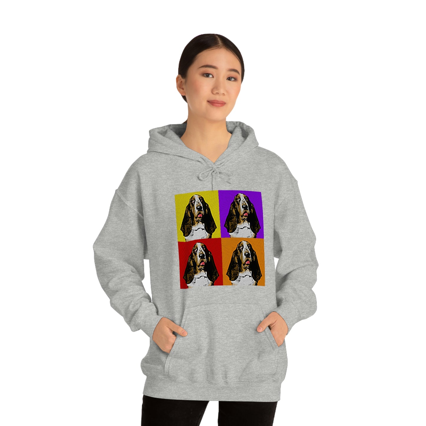 Basset Pop Art - Unisex Heavy Blend™ Hooded Sweatshirt