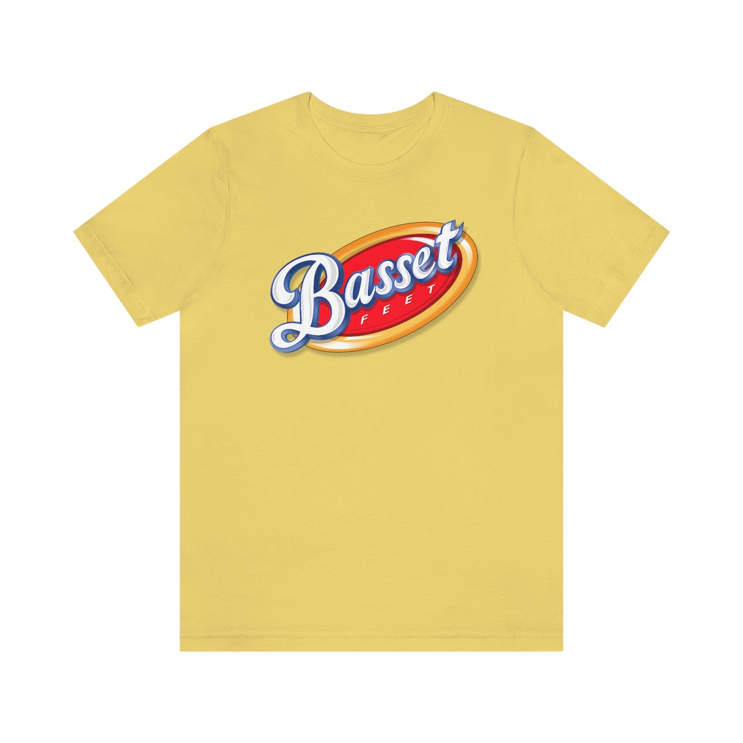 Basset Feet Corn Chips Logo - Unisex Jersey Short Sleeve Tee